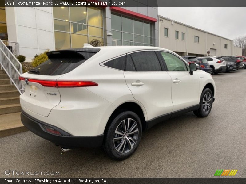 Blizzard White Pearl / Boulder 2021 Toyota Venza Hybrid LE AWD