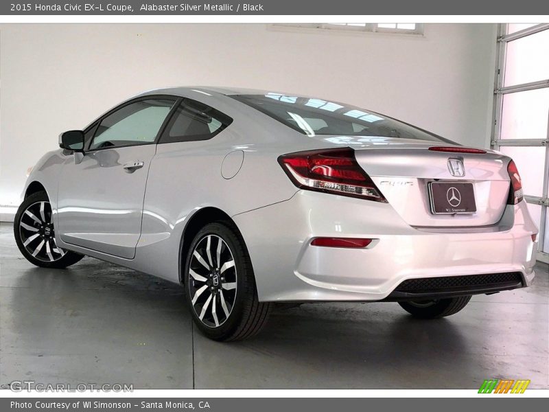 Alabaster Silver Metallic / Black 2015 Honda Civic EX-L Coupe