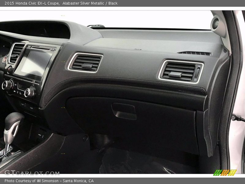 Alabaster Silver Metallic / Black 2015 Honda Civic EX-L Coupe