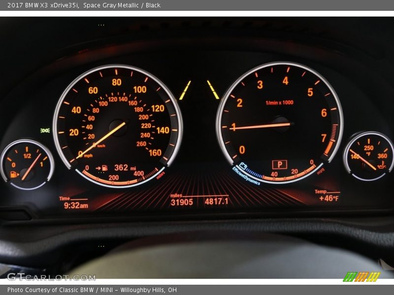 Space Gray Metallic / Black 2017 BMW X3 xDrive35i