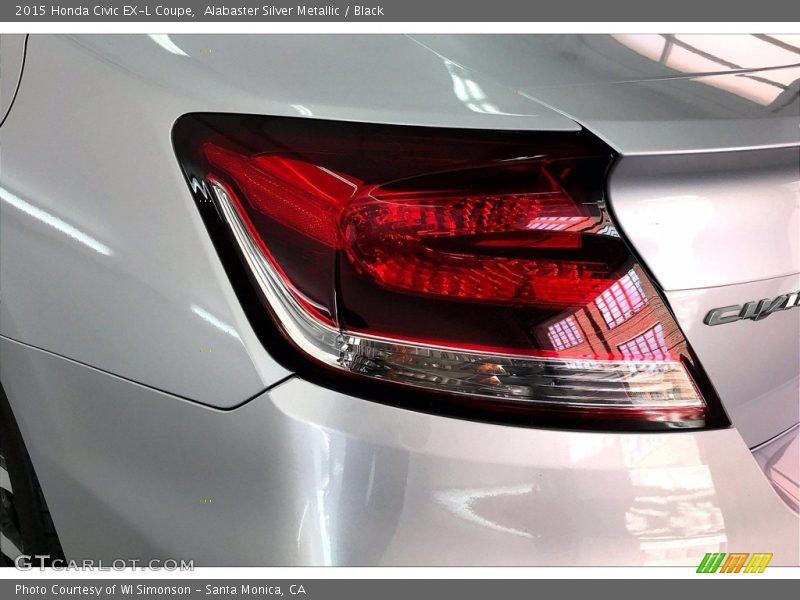 Alabaster Silver Metallic / Black 2015 Honda Civic EX-L Coupe