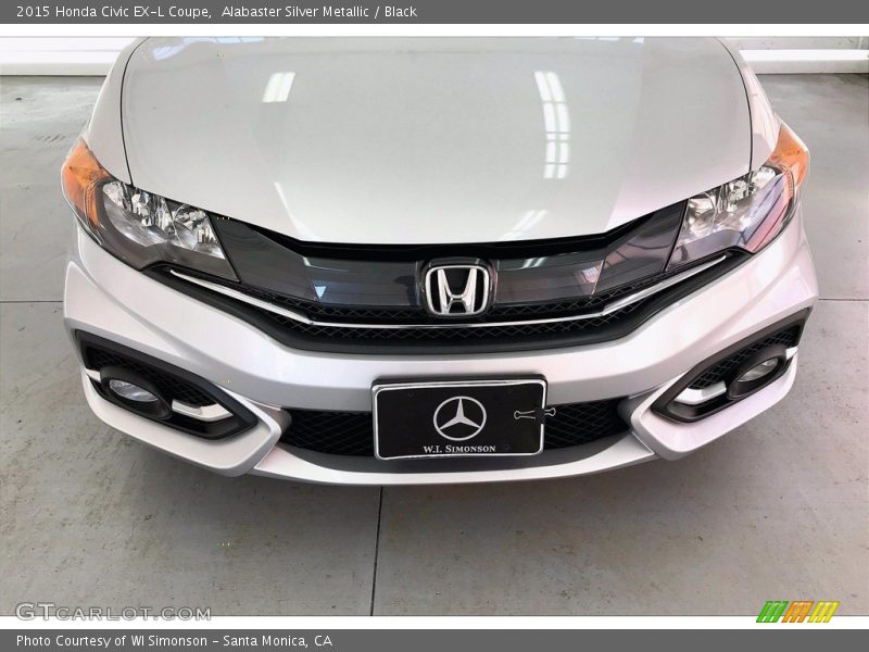 Alabaster Silver Metallic / Black 2015 Honda Civic EX-L Coupe