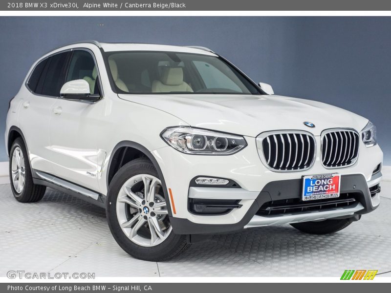 Alpine White / Canberra Beige/Black 2018 BMW X3 xDrive30i