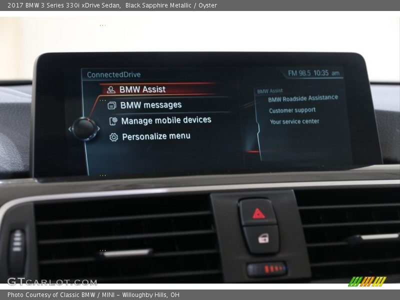 Black Sapphire Metallic / Oyster 2017 BMW 3 Series 330i xDrive Sedan