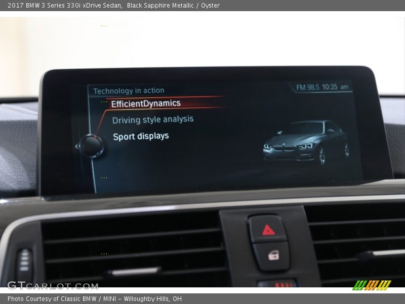 Black Sapphire Metallic / Oyster 2017 BMW 3 Series 330i xDrive Sedan