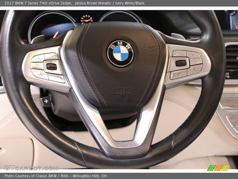 Jatoba Brown Metallic / Ivory White/Black 2017 BMW 7 Series 740i xDrive Sedan