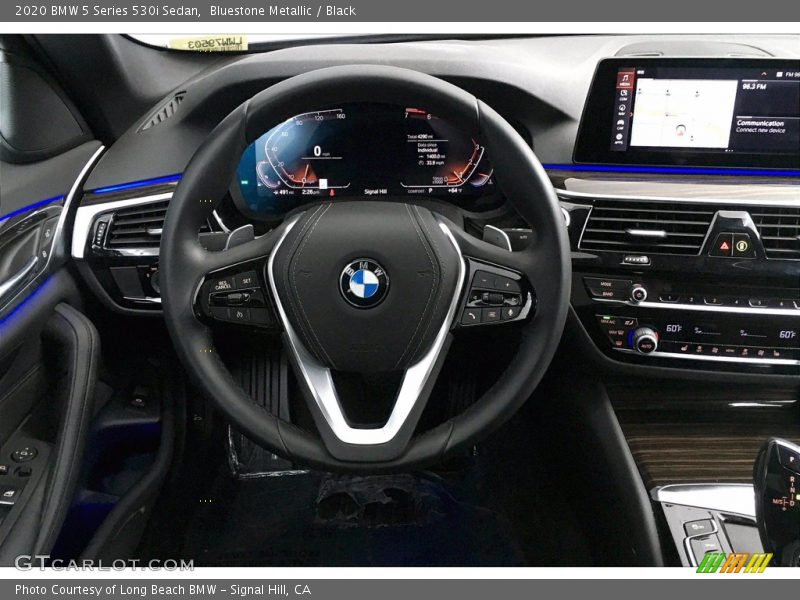 Bluestone Metallic / Black 2020 BMW 5 Series 530i Sedan