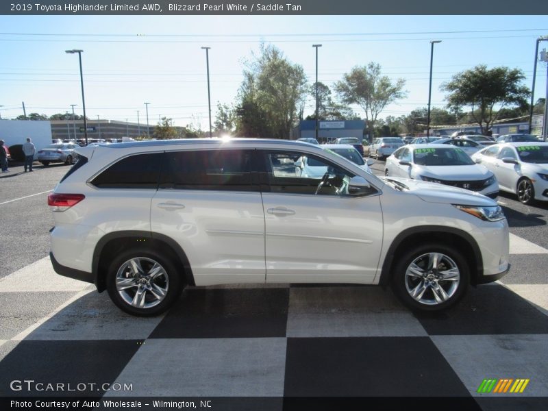 Blizzard Pearl White / Saddle Tan 2019 Toyota Highlander Limited AWD
