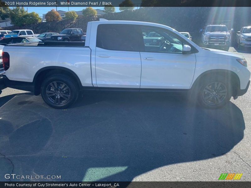 White Diamond Pearl / Black 2018 Honda Ridgeline Sport