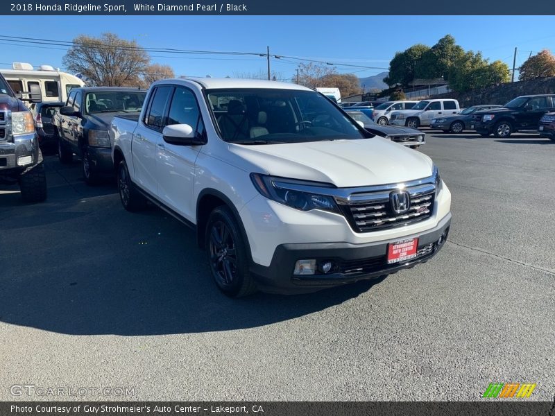White Diamond Pearl / Black 2018 Honda Ridgeline Sport