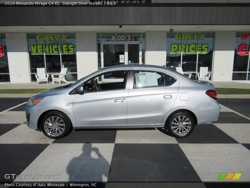 Starlight Silver Metallic / Black 2019 Mitsubishi Mirage G4 ES