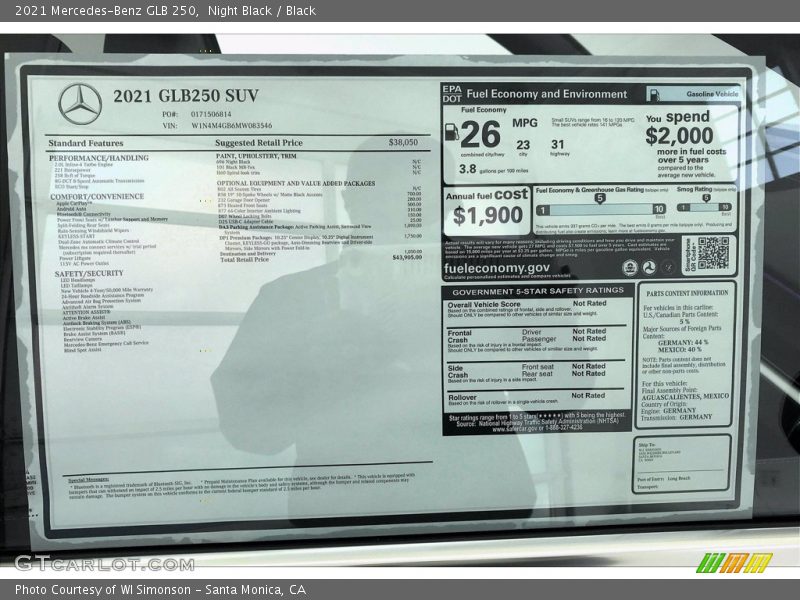 Night Black / Black 2021 Mercedes-Benz GLB 250