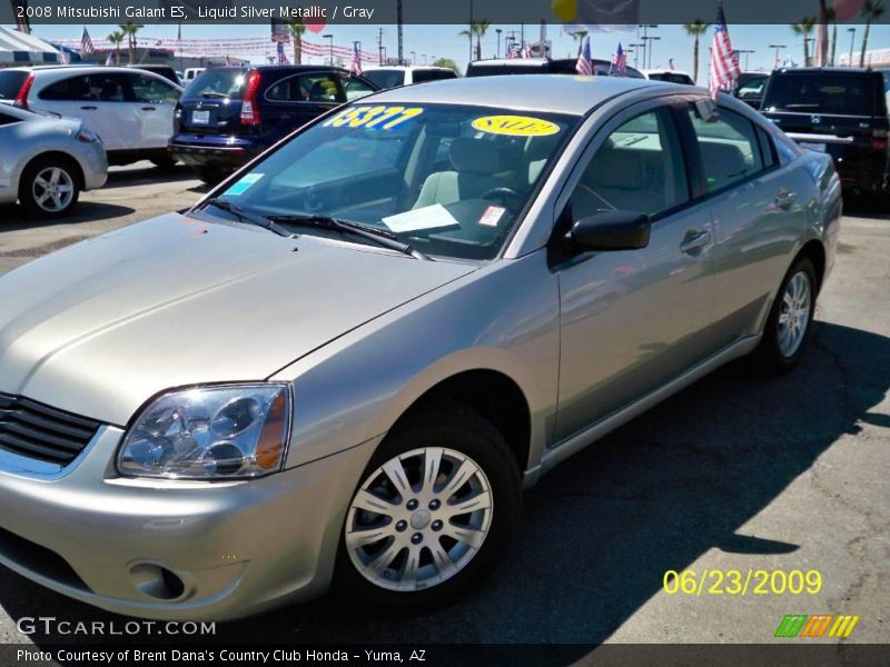 Liquid Silver Metallic / Gray 2008 Mitsubishi Galant ES