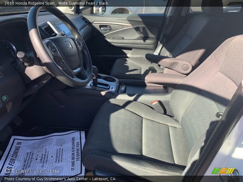 White Diamond Pearl / Black 2018 Honda Ridgeline Sport