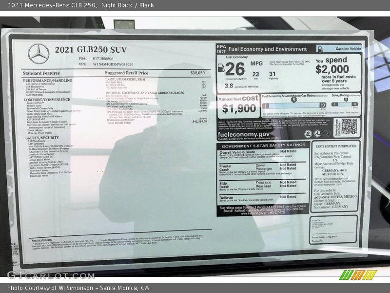 Night Black / Black 2021 Mercedes-Benz GLB 250