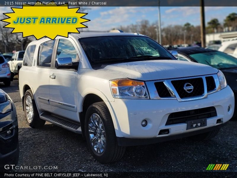 Pearl White / Charcoal 2015 Nissan Armada Platinum 4x4