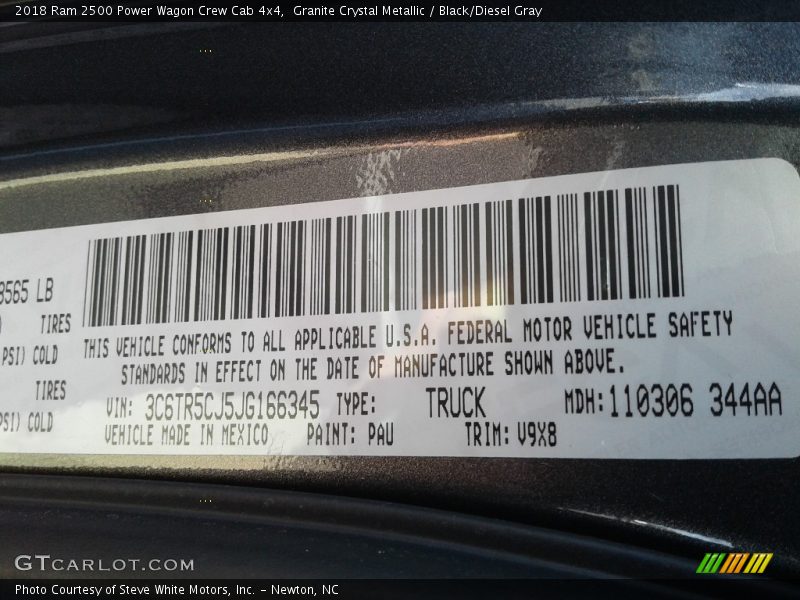 Granite Crystal Metallic / Black/Diesel Gray 2018 Ram 2500 Power Wagon Crew Cab 4x4
