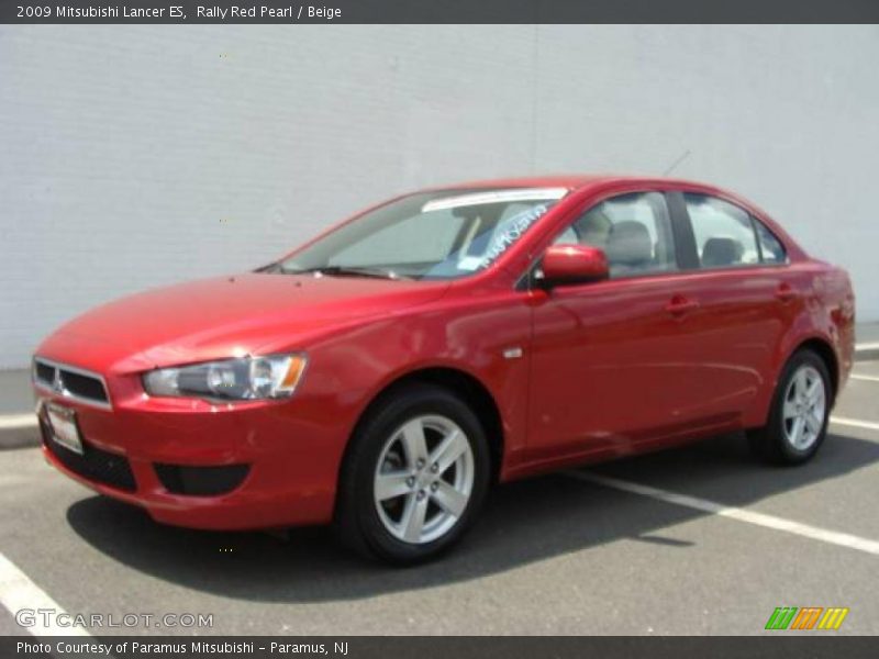 Rally Red Pearl / Beige 2009 Mitsubishi Lancer ES