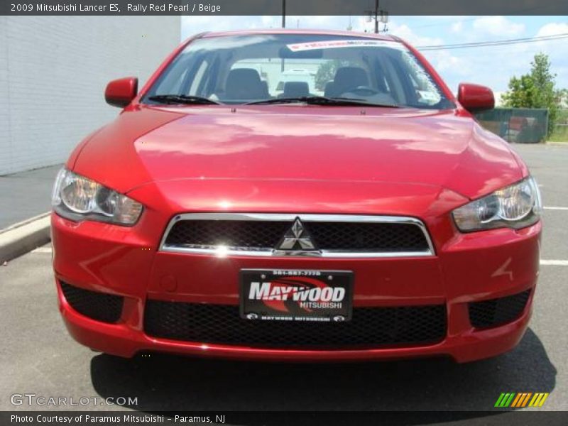 Rally Red Pearl / Beige 2009 Mitsubishi Lancer ES