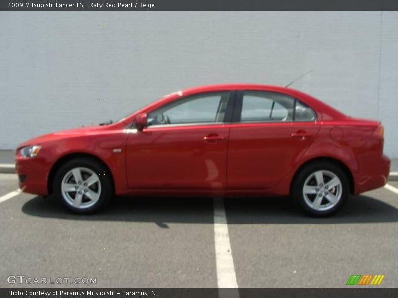 Rally Red Pearl / Beige 2009 Mitsubishi Lancer ES
