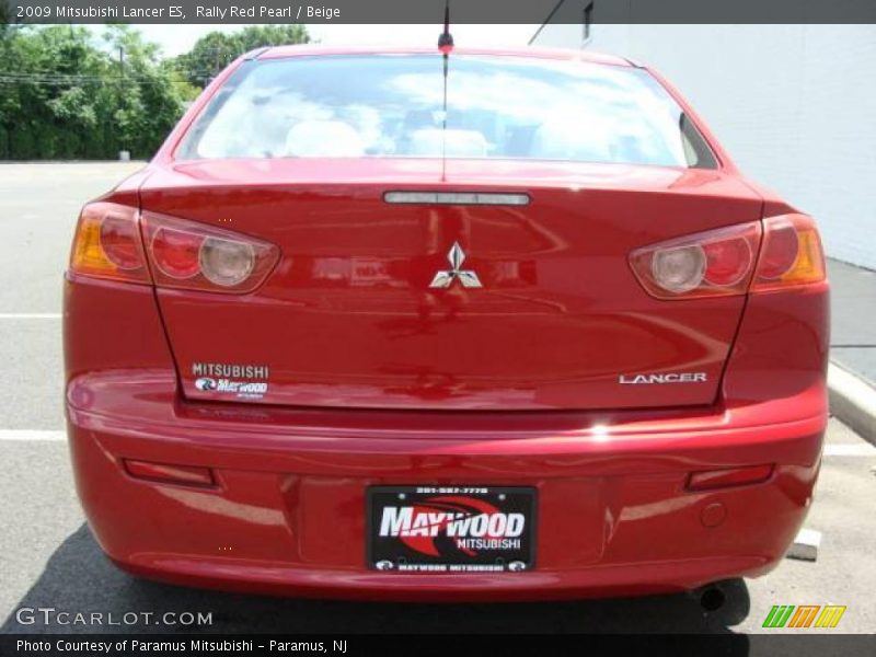 Rally Red Pearl / Beige 2009 Mitsubishi Lancer ES