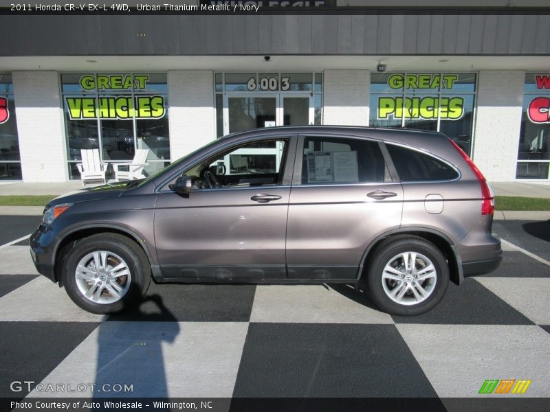 Urban Titanium Metallic / Ivory 2011 Honda CR-V EX-L 4WD