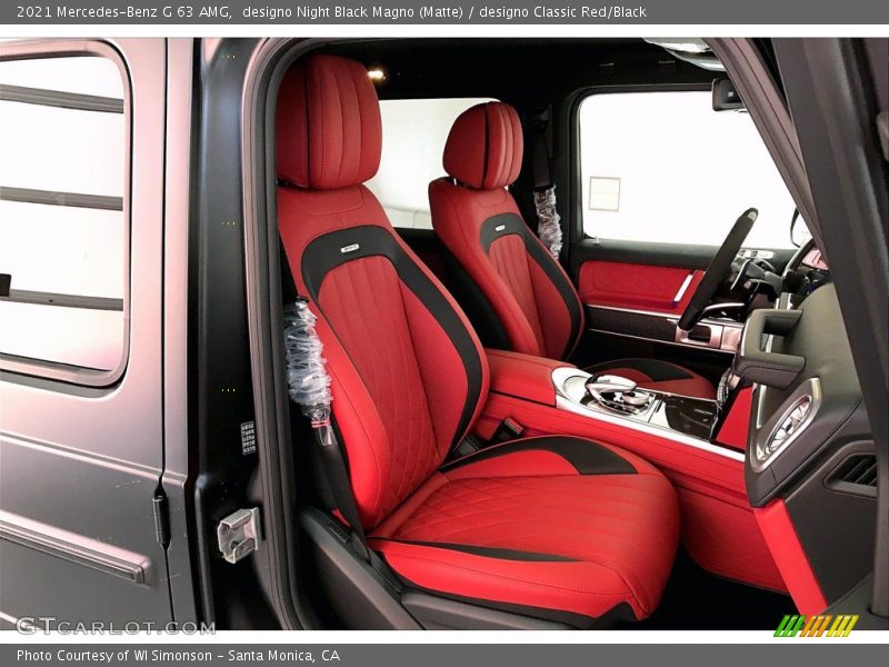 designo Night Black Magno (Matte) / designo Classic Red/Black 2021 Mercedes-Benz G 63 AMG