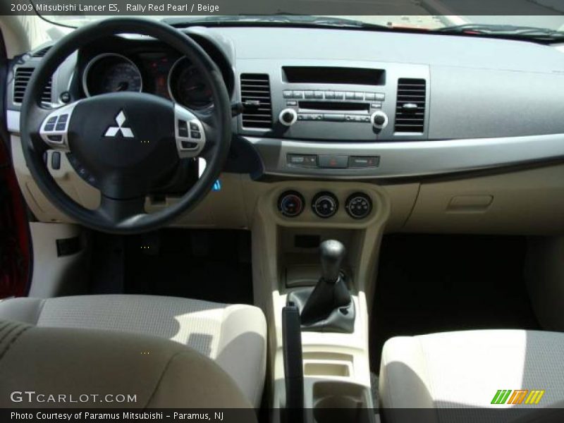 Rally Red Pearl / Beige 2009 Mitsubishi Lancer ES