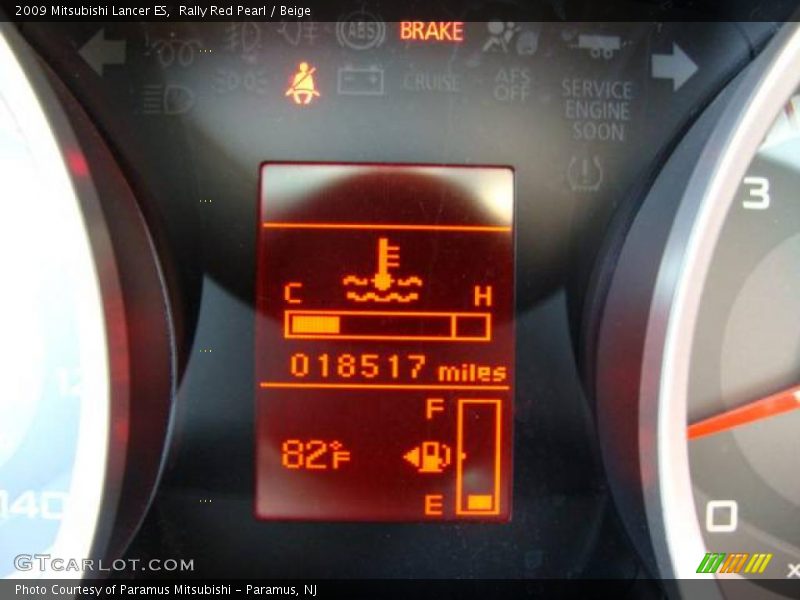 Rally Red Pearl / Beige 2009 Mitsubishi Lancer ES