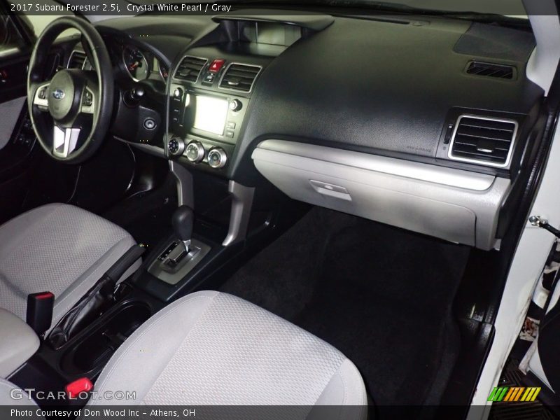 Crystal White Pearl / Gray 2017 Subaru Forester 2.5i