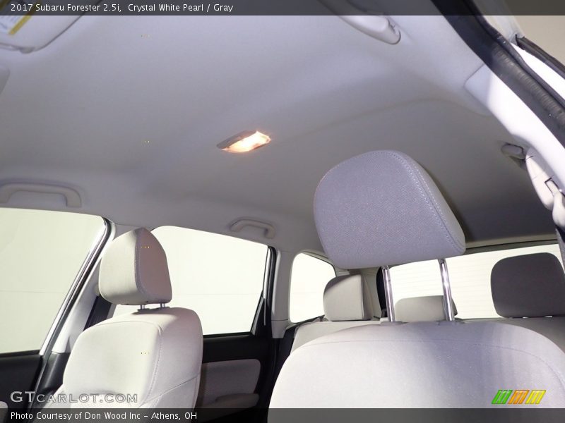 Crystal White Pearl / Gray 2017 Subaru Forester 2.5i