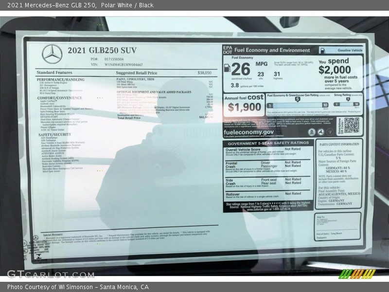 Polar White / Black 2021 Mercedes-Benz GLB 250