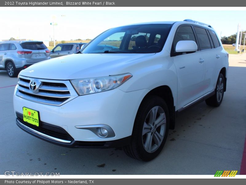 Blizzard White Pearl / Black 2012 Toyota Highlander Limited