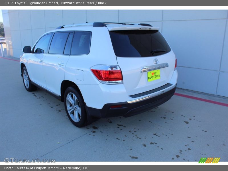 Blizzard White Pearl / Black 2012 Toyota Highlander Limited