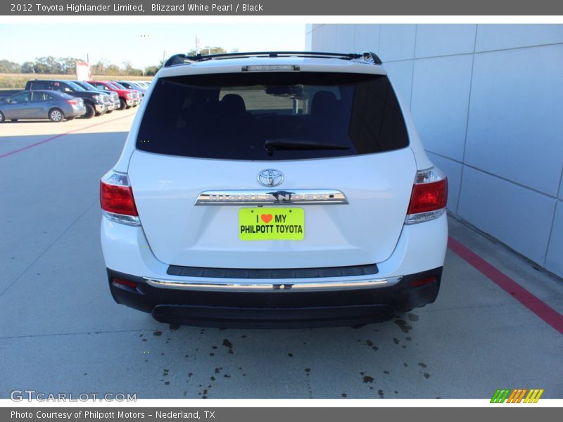 Blizzard White Pearl / Black 2012 Toyota Highlander Limited