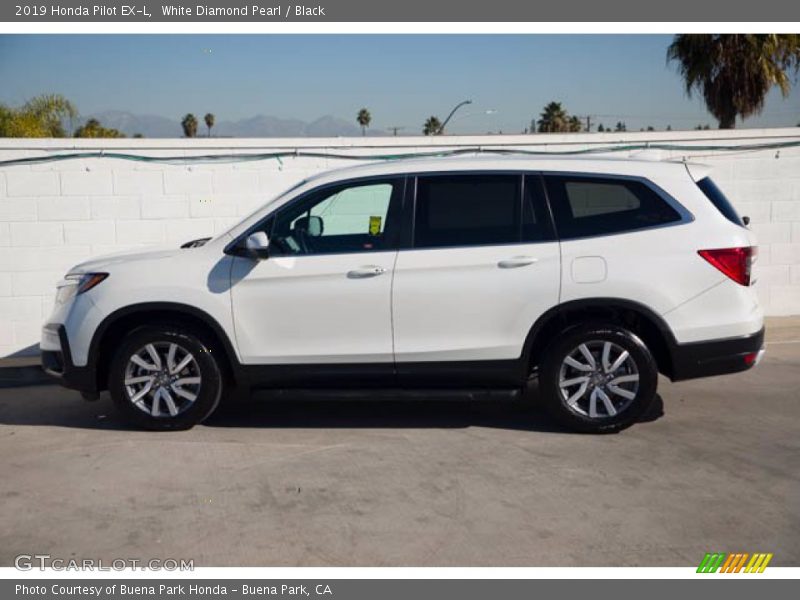 White Diamond Pearl / Black 2019 Honda Pilot EX-L