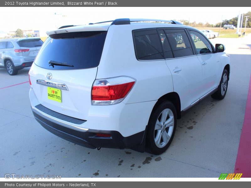 Blizzard White Pearl / Black 2012 Toyota Highlander Limited