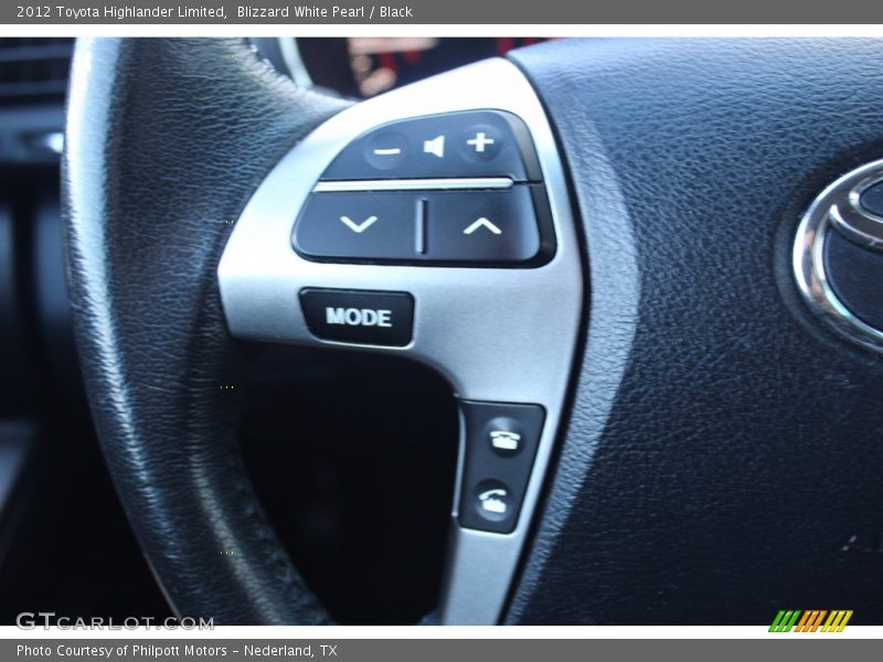 Blizzard White Pearl / Black 2012 Toyota Highlander Limited