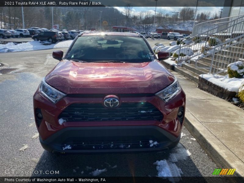 Ruby Flare Pearl / Black 2021 Toyota RAV4 XLE AWD