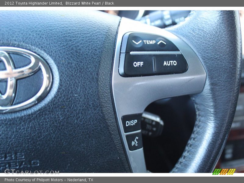 Blizzard White Pearl / Black 2012 Toyota Highlander Limited