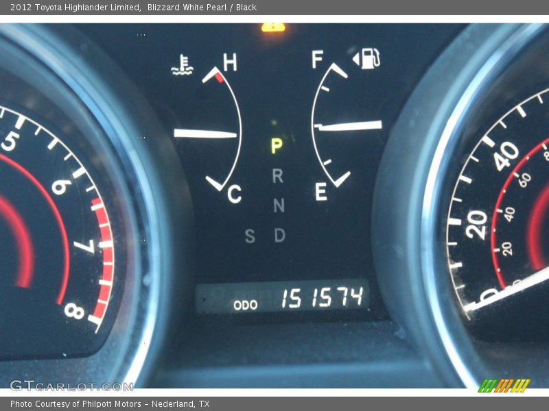 Blizzard White Pearl / Black 2012 Toyota Highlander Limited