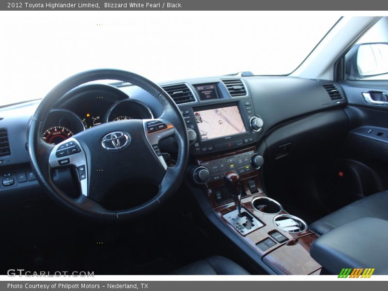 Blizzard White Pearl / Black 2012 Toyota Highlander Limited