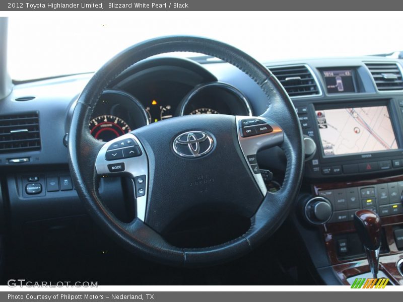 Blizzard White Pearl / Black 2012 Toyota Highlander Limited
