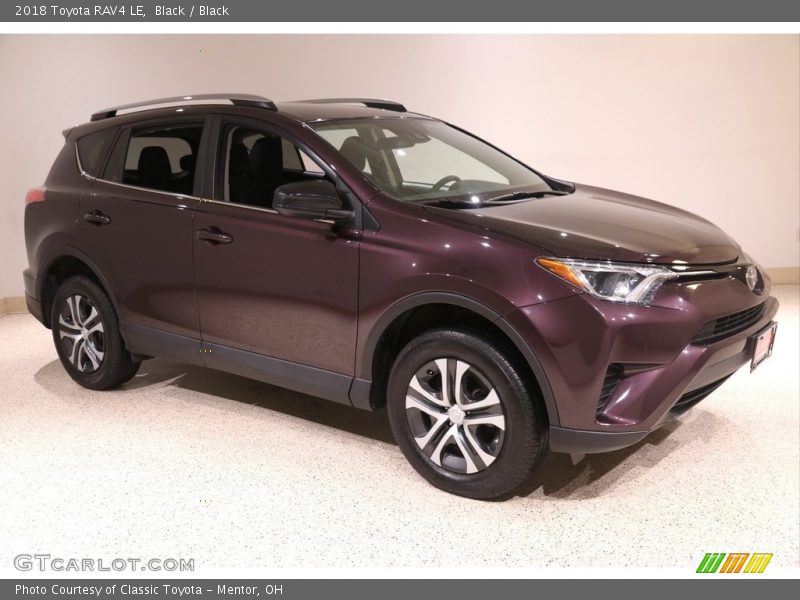 Black / Black 2018 Toyota RAV4 LE