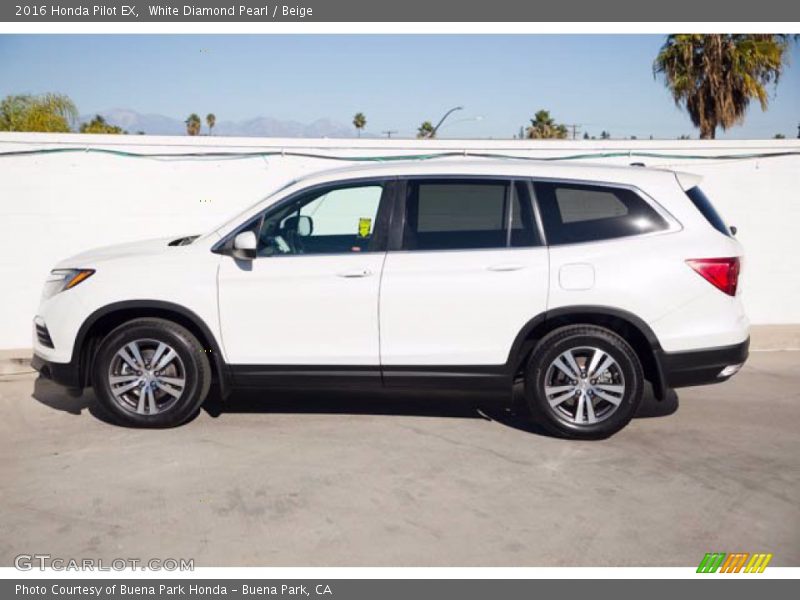 White Diamond Pearl / Beige 2016 Honda Pilot EX