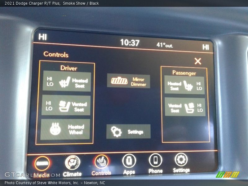 Controls of 2021 Charger R/T Plus