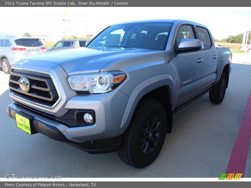 Silver Sky Metallic / Cement 2021 Toyota Tacoma SR5 Double Cab