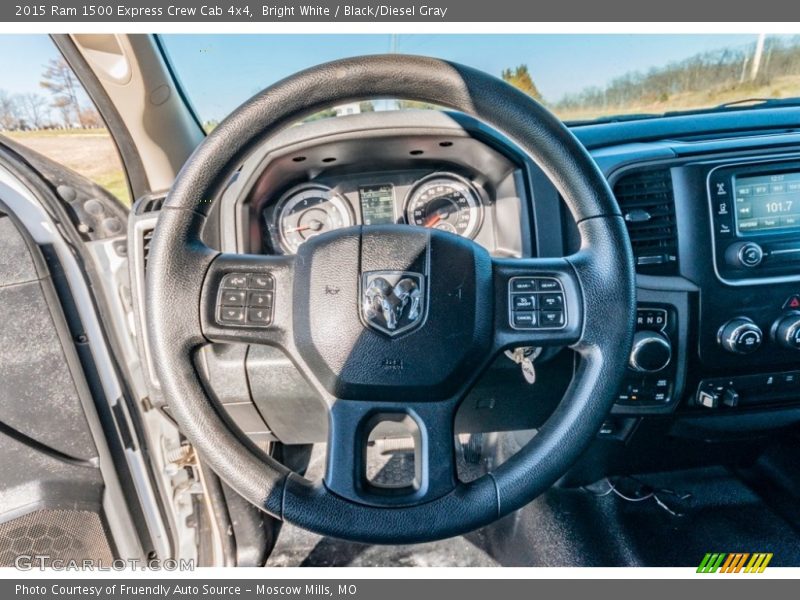 Bright White / Black/Diesel Gray 2015 Ram 1500 Express Crew Cab 4x4