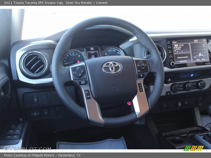 Silver Sky Metallic / Cement 2021 Toyota Tacoma SR5 Double Cab