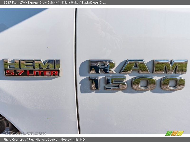 Bright White / Black/Diesel Gray 2015 Ram 1500 Express Crew Cab 4x4